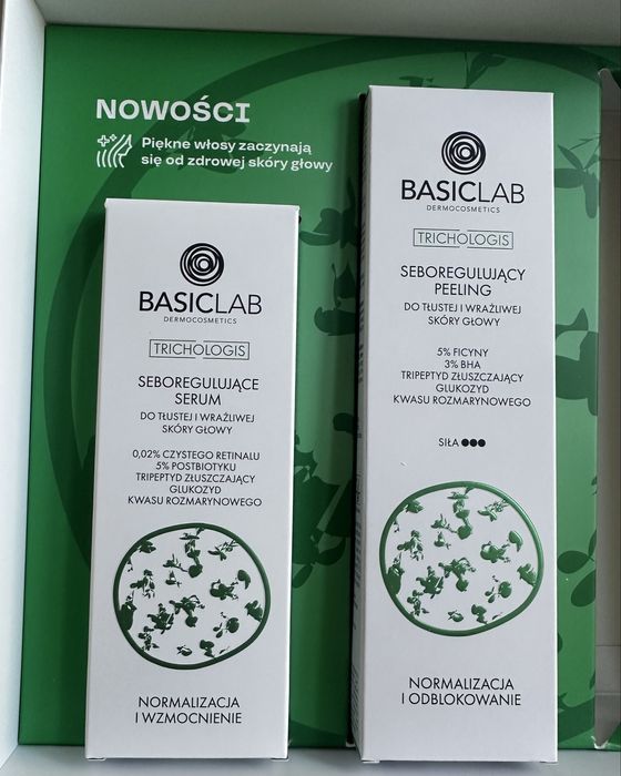 BasicLab Trichologis zestaw serum + peeling do skóry głowy