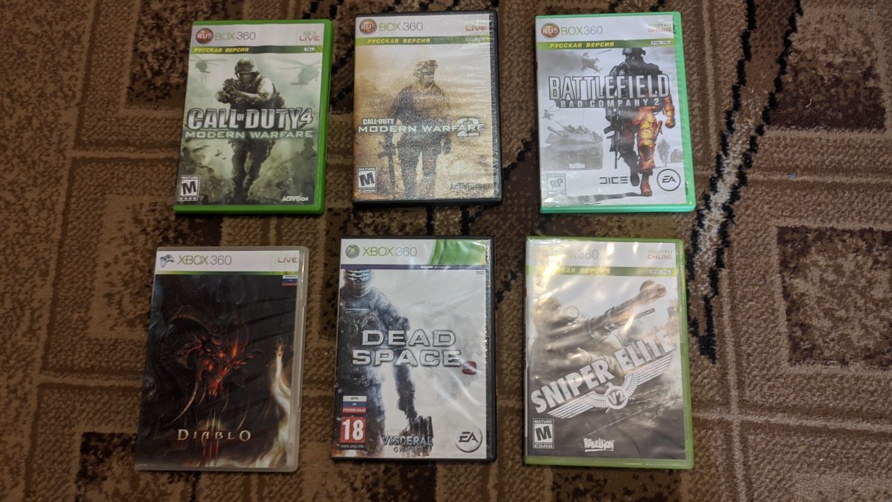 Диски с играми на x box 360