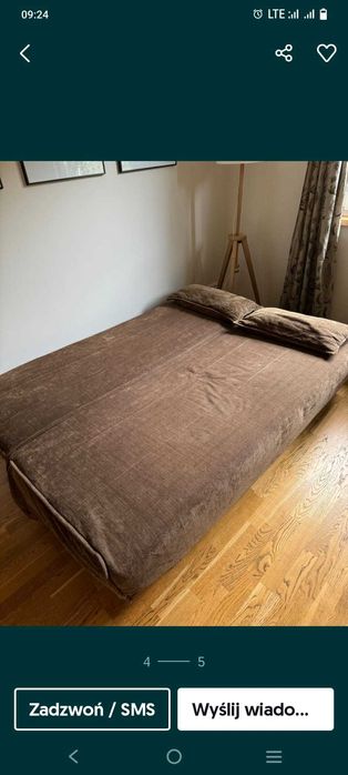 Ikea Beddinge łóżko/sofa rozkładane z materacem i pokrowcem