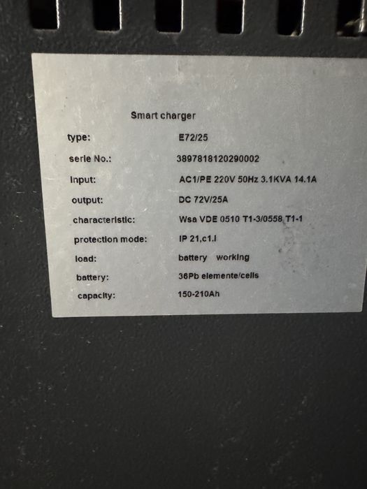 Prostownik 72v 25a meleks melex