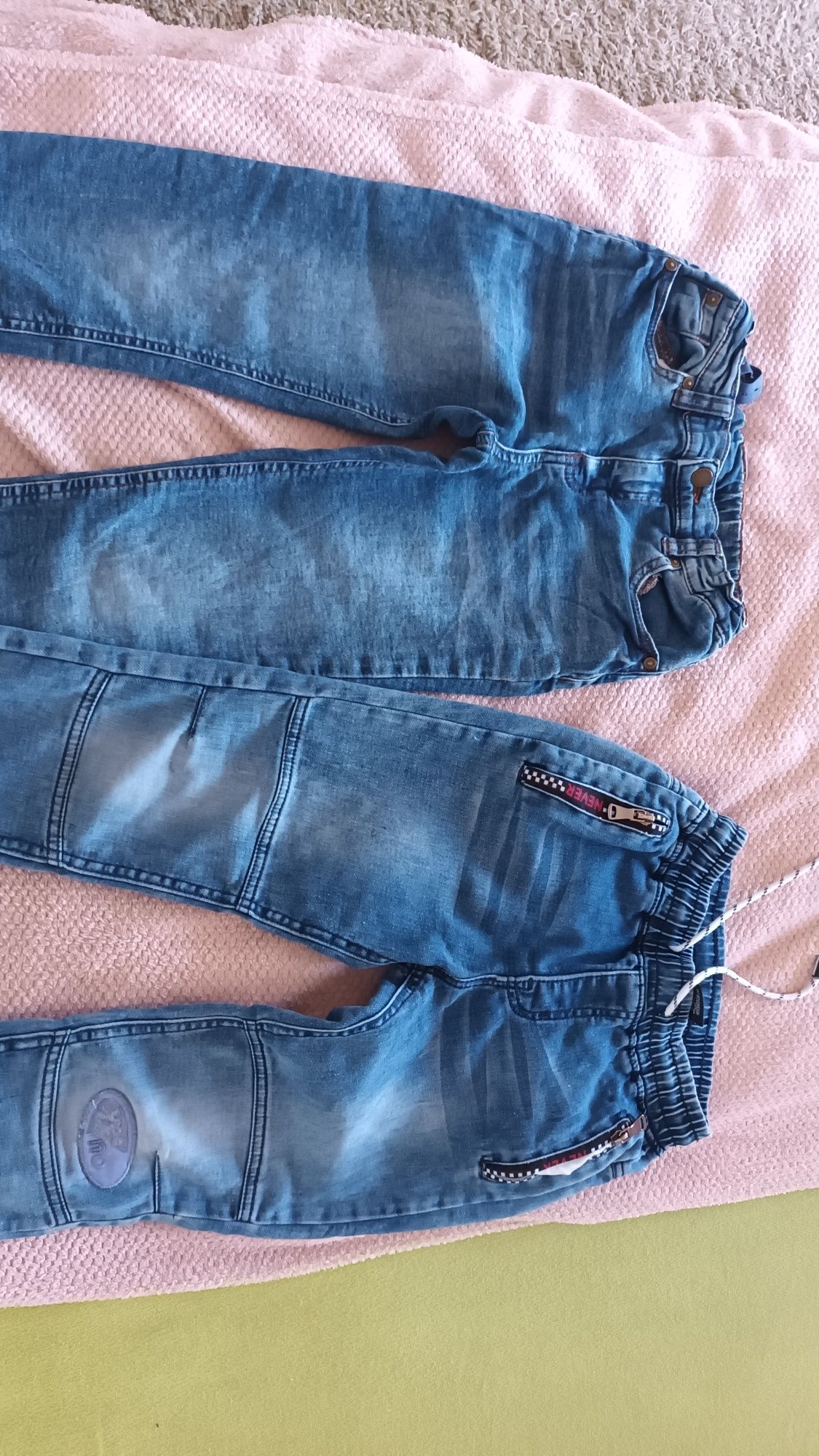 Spodnie 2 pary 122 jeansy jeansowe spodnie little pepco