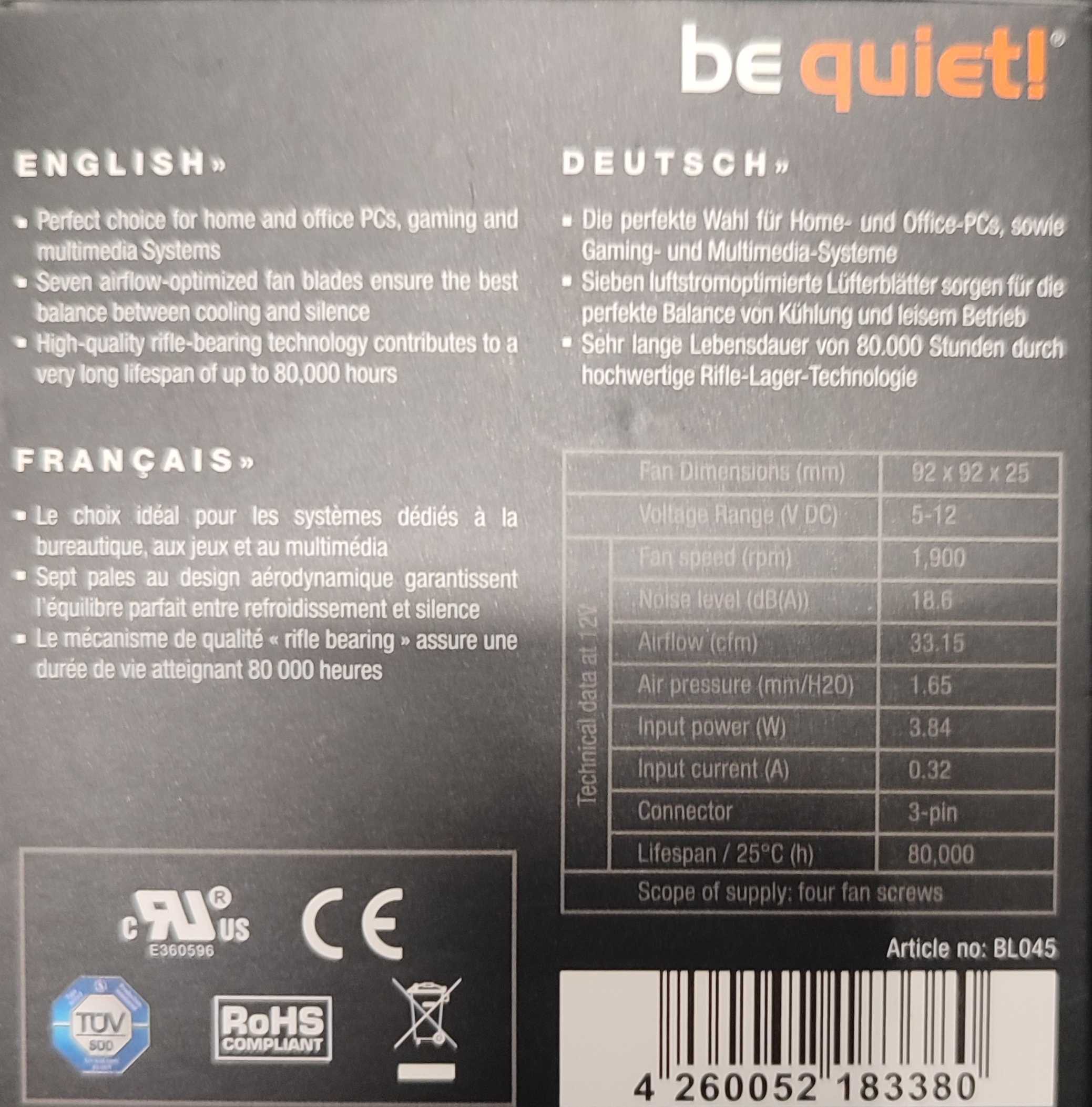 Вентилятор be quiet! Pure Wings 2 92mm