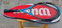 Rakiety juniorskie 2x Wilson + Babolat, na wzrost 140-155 cm,