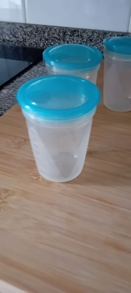 5 copos armazenamento de leite materno