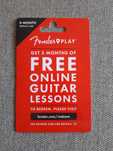 Cartão "Fender Play" para ensino online de guitarra