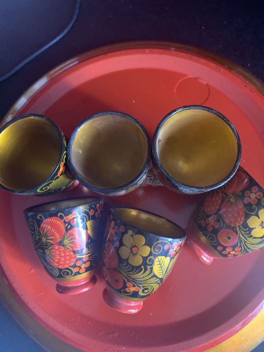 стопки водочные хохломская роспись