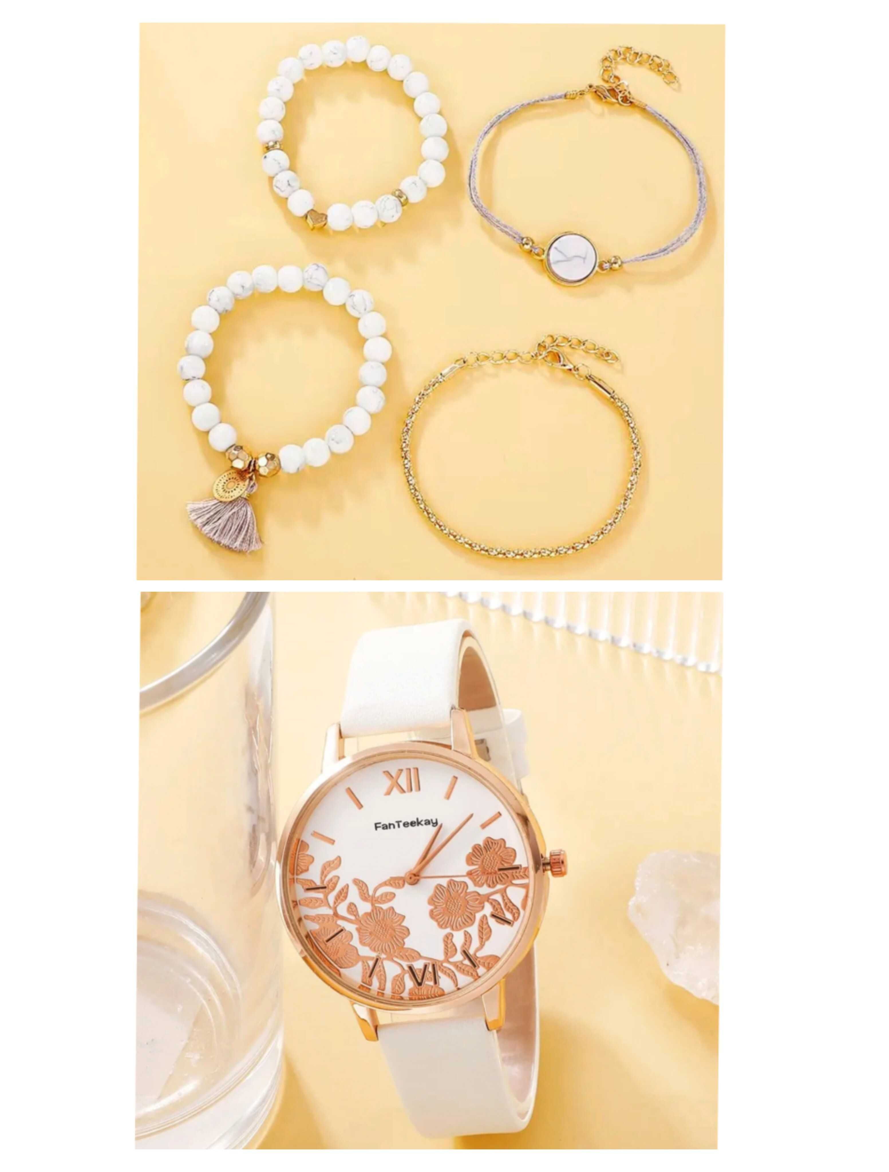 Zestaw biżuterii damskiej zegarek+bransoletki