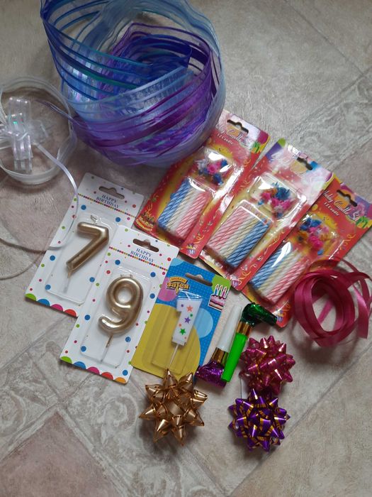 Набор Разноцветные Свечи в торт / цыфры