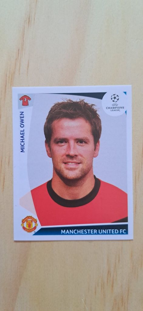 Cromo futebol de Michael Owen da Panini
