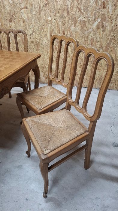 Stół ludwikowski rozkładany + 6 krzeseł