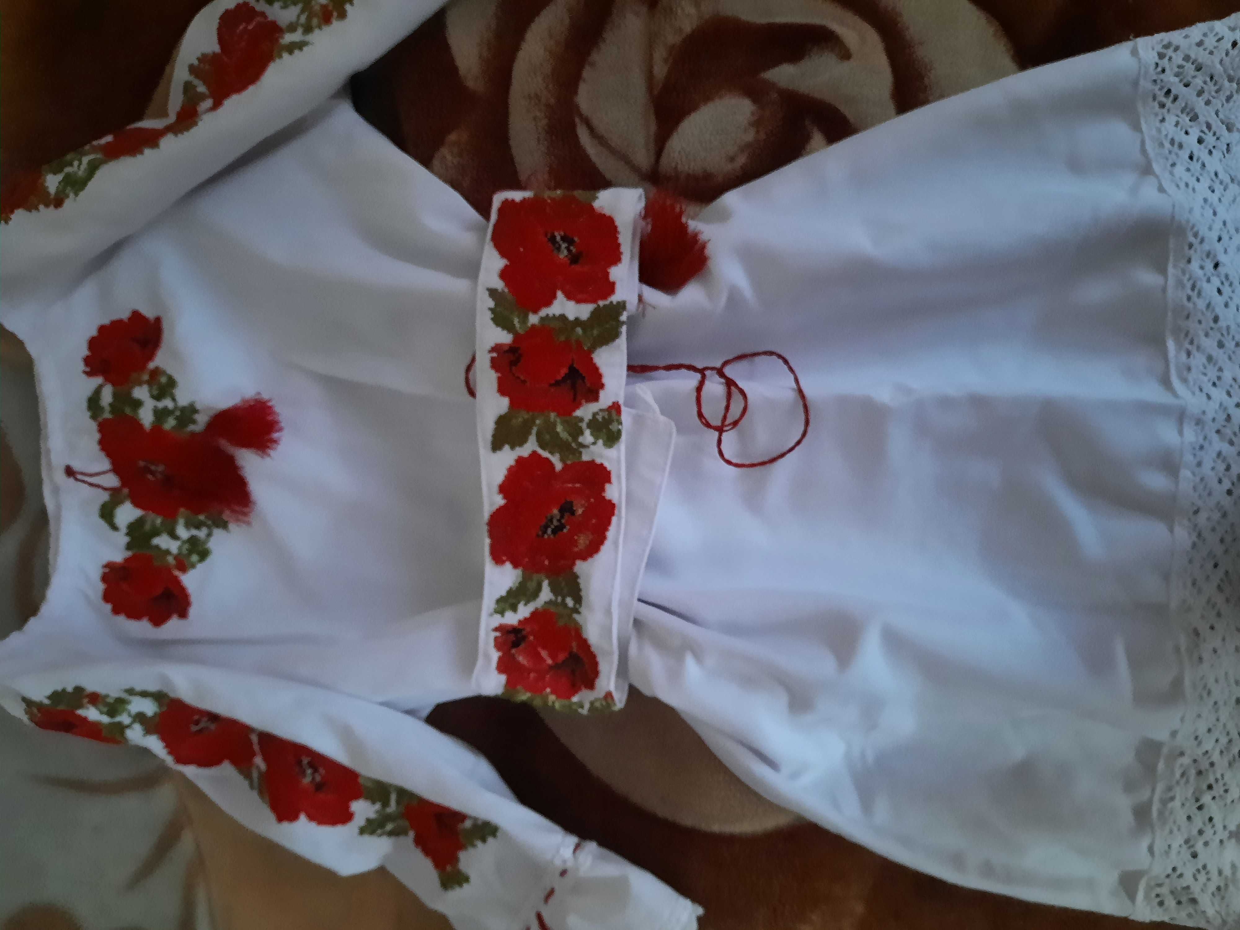 Біле вишите плаття