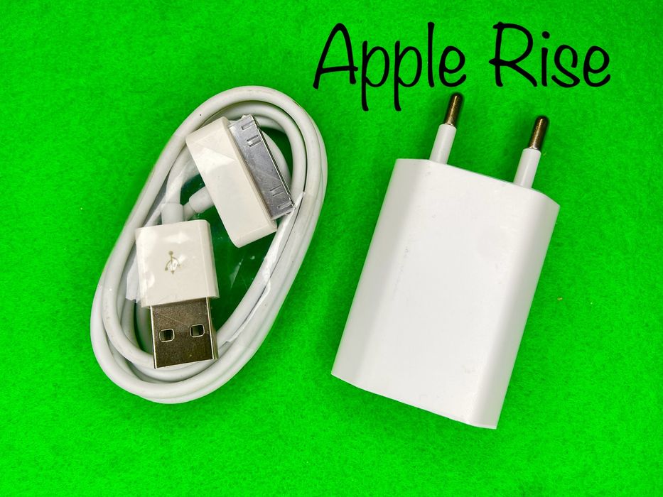 Комплект Блок Зарядка + Широкий Кабель 30 пин Айфон 4 Айпад 3