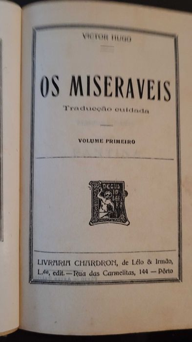 Victor Hugo - Os Miseráveis - obra completa - Livraria Chardron Lello