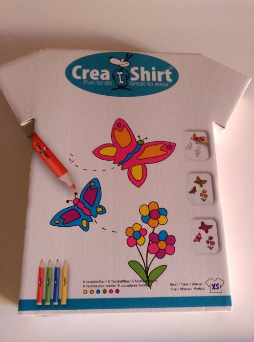 Kit / Jogo Pintar T-Shirt (inclui a T-shirt) - 4 /6 Anos