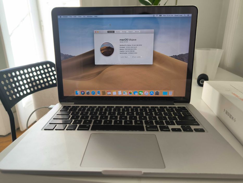 MacBook Pro Retina 13 inch Meados de 2014, 250€