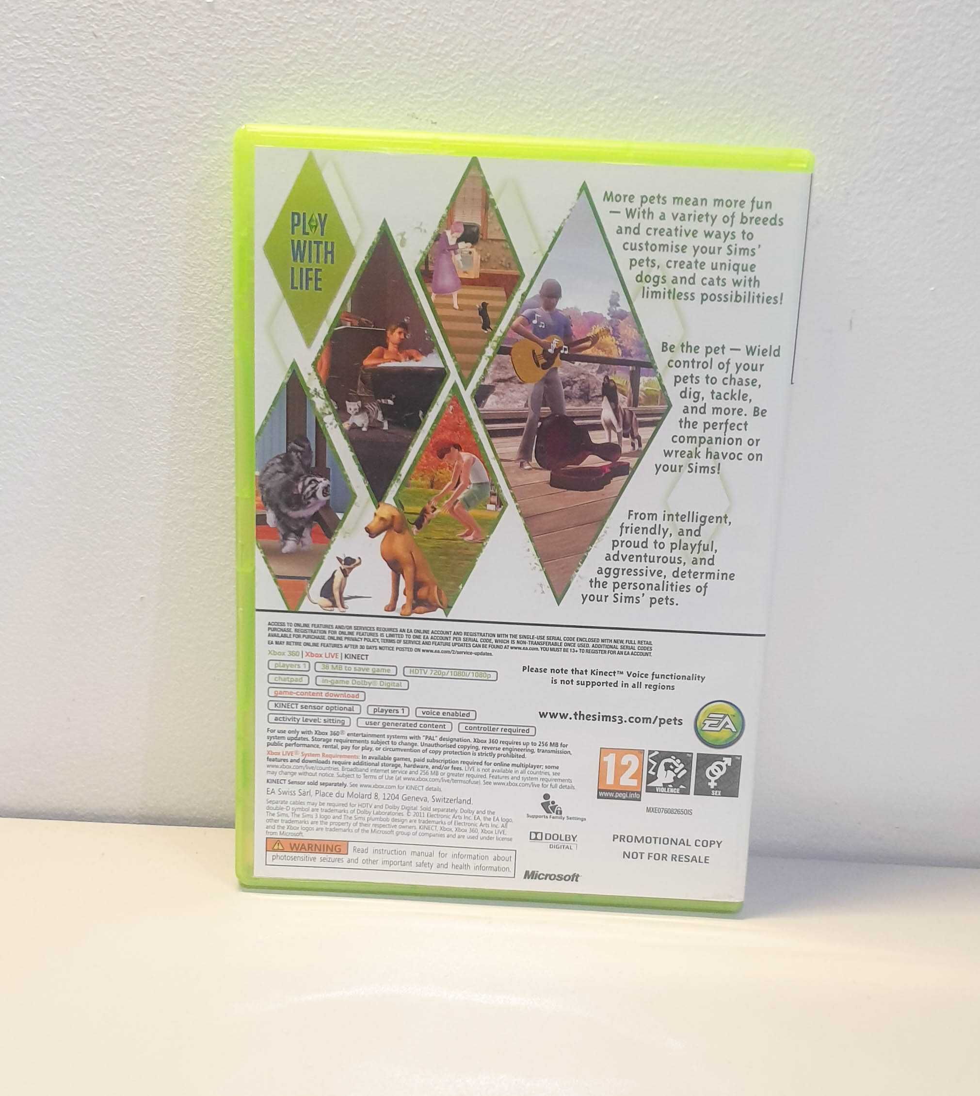 Gra The Sims 3: Pets xBox 360 2x Ang Unikat wersja Promotional