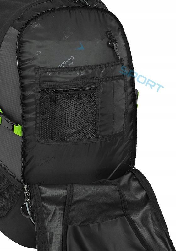 Stylowy Plecak Campus Horton 45l | Lekki Wygodny | Szaro-czerwony
