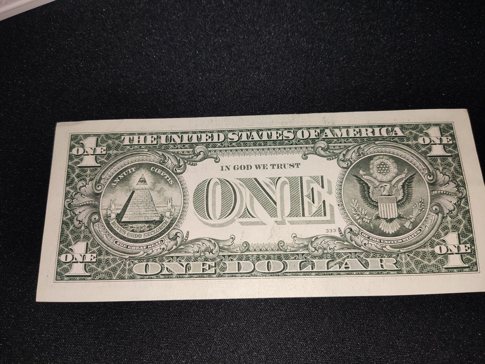 One Dollar Bill  2009 Unikat