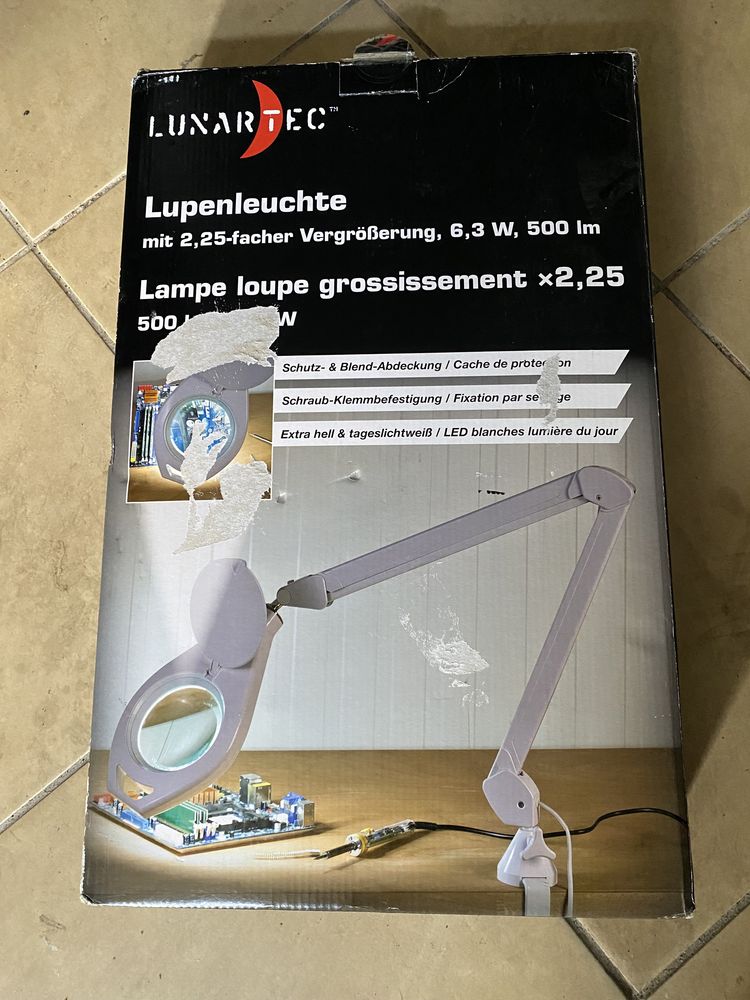 Lampa lupa led nowa lunartec mikroskop