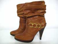 RIVER ISLAND _ Botki karmelowe _ Łańcuch _ Rozm. 36