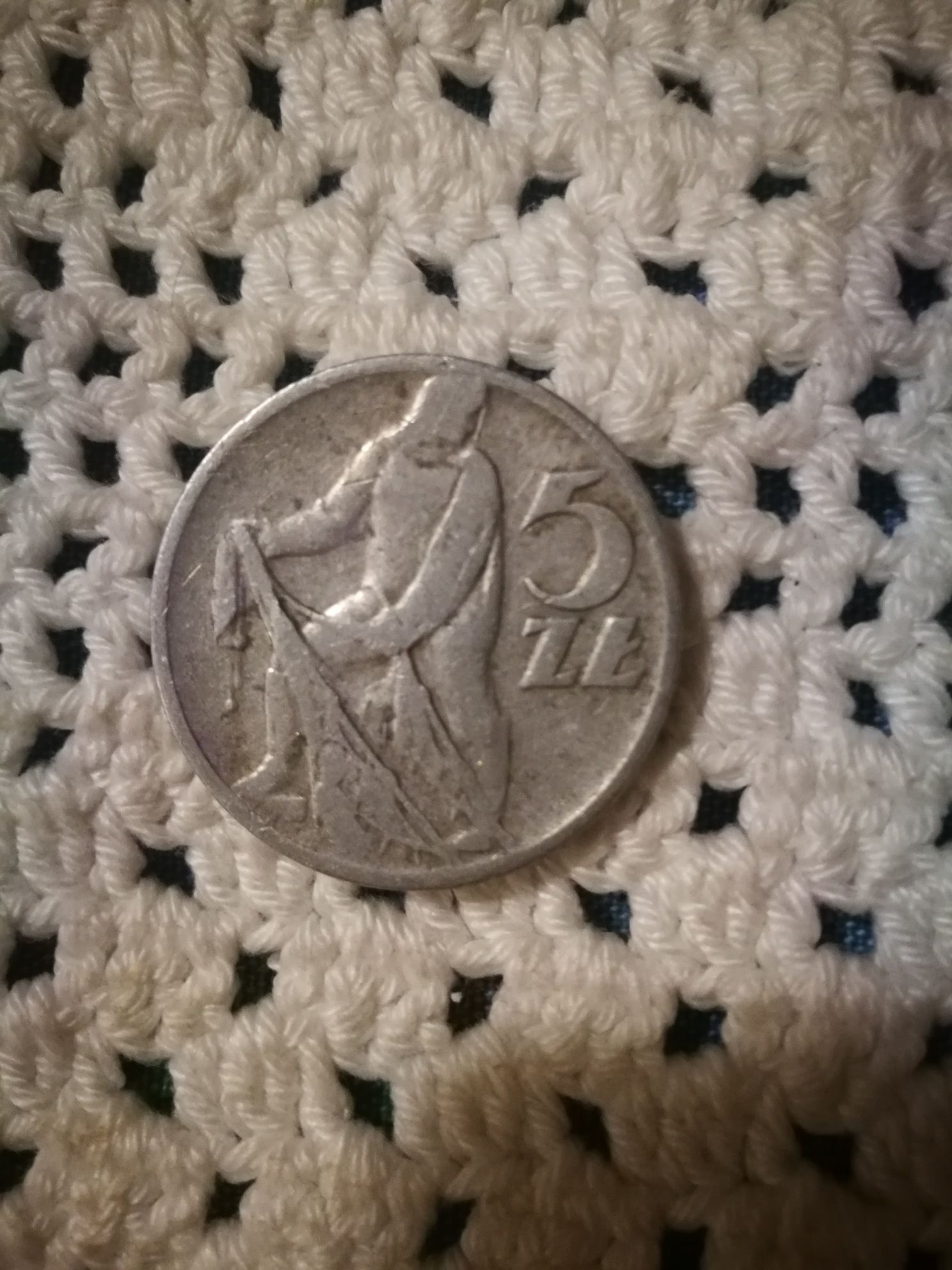 Moneta kolekcjonerska 5 zł z rybakiem z 1959 roku