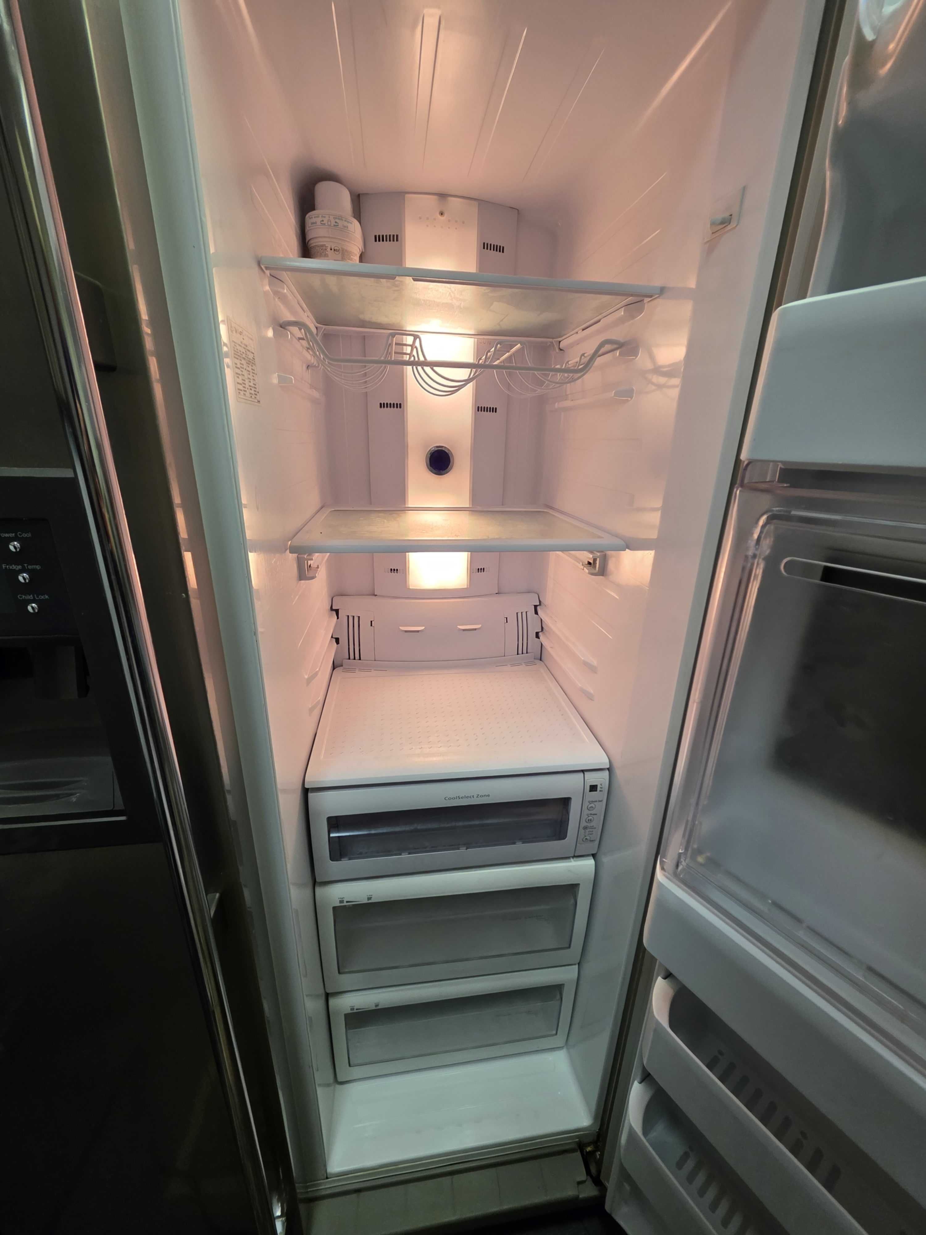 Lodówka Samsung rs21kgrs, chłodziarko-zamrażarka - srebrna