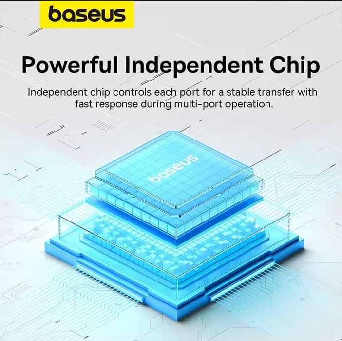 BaseusХабПереходникUSB3.0Концентратор4in1ДляПкНоутбукПодовжувУдлинител