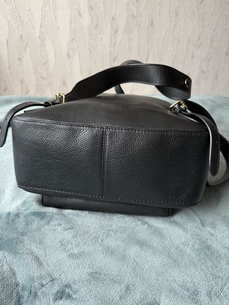Чорний шкіряний Портфель, рюкзак coach