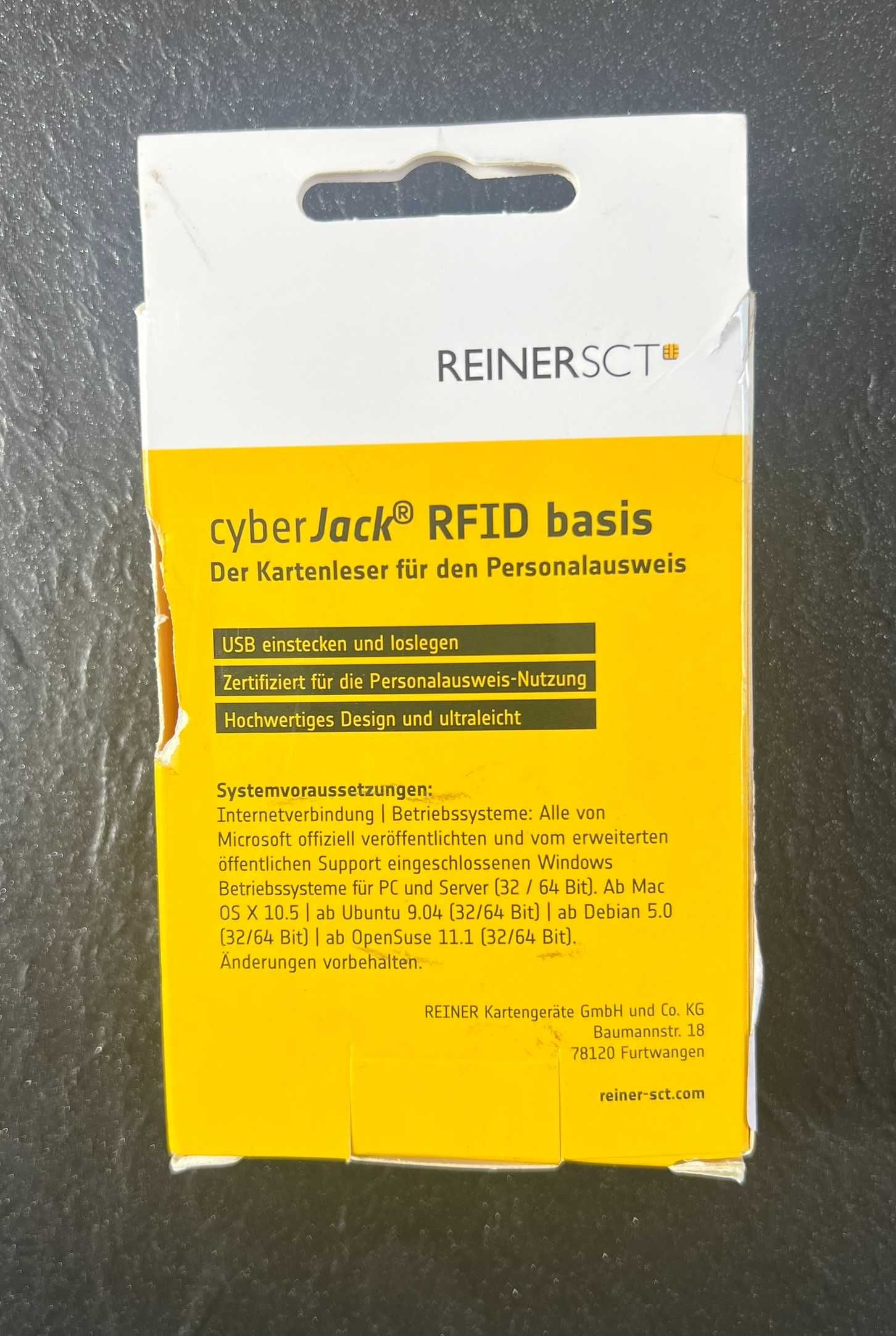 Czytnik kart Reiner SCT cyberJack RFID Basis czarny