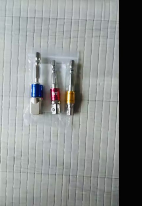 Набір перехідників адаптерів 3шт подовжувачів 1/4" 3/8" 1/2 нові міцні