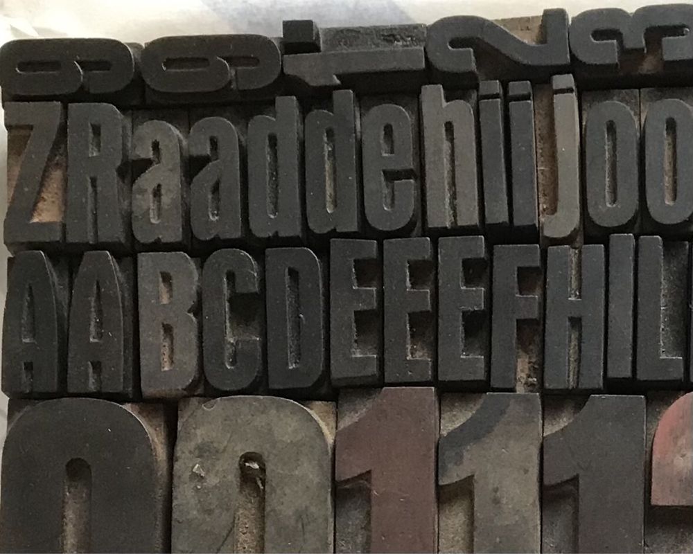 Tipos Letras Fonte Tipográfica em Madeira