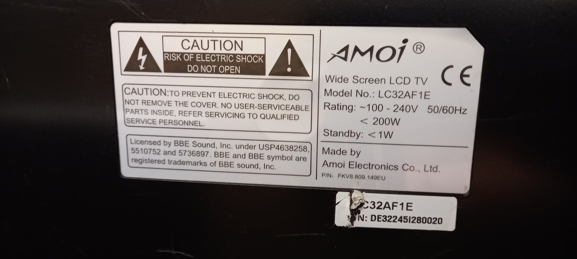 Телевізор монітор AMOI LCD TV  LC32AF1E