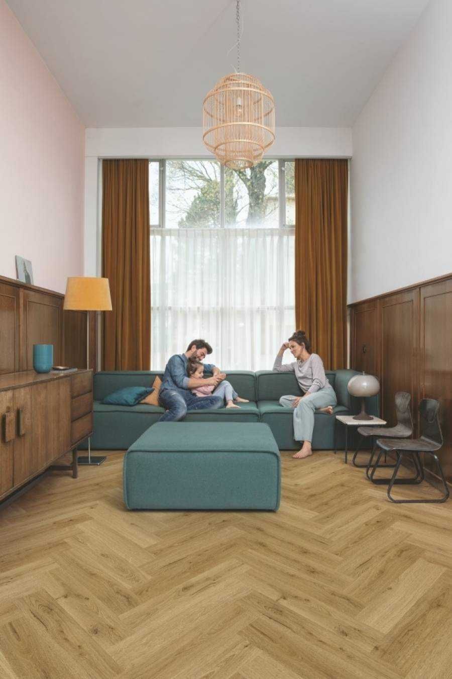 Panele winylowe Quick Step Jodełka Dąb Wędzony Botaniczny AVHBU40363