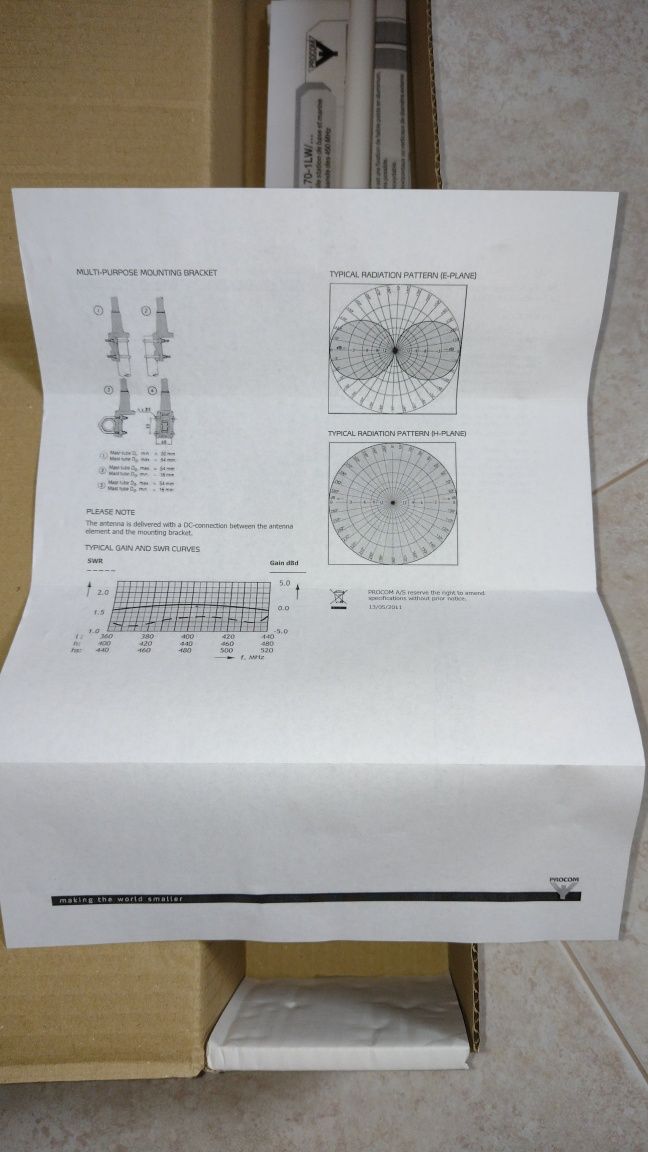 Antena PROCOM 420-470 MHz