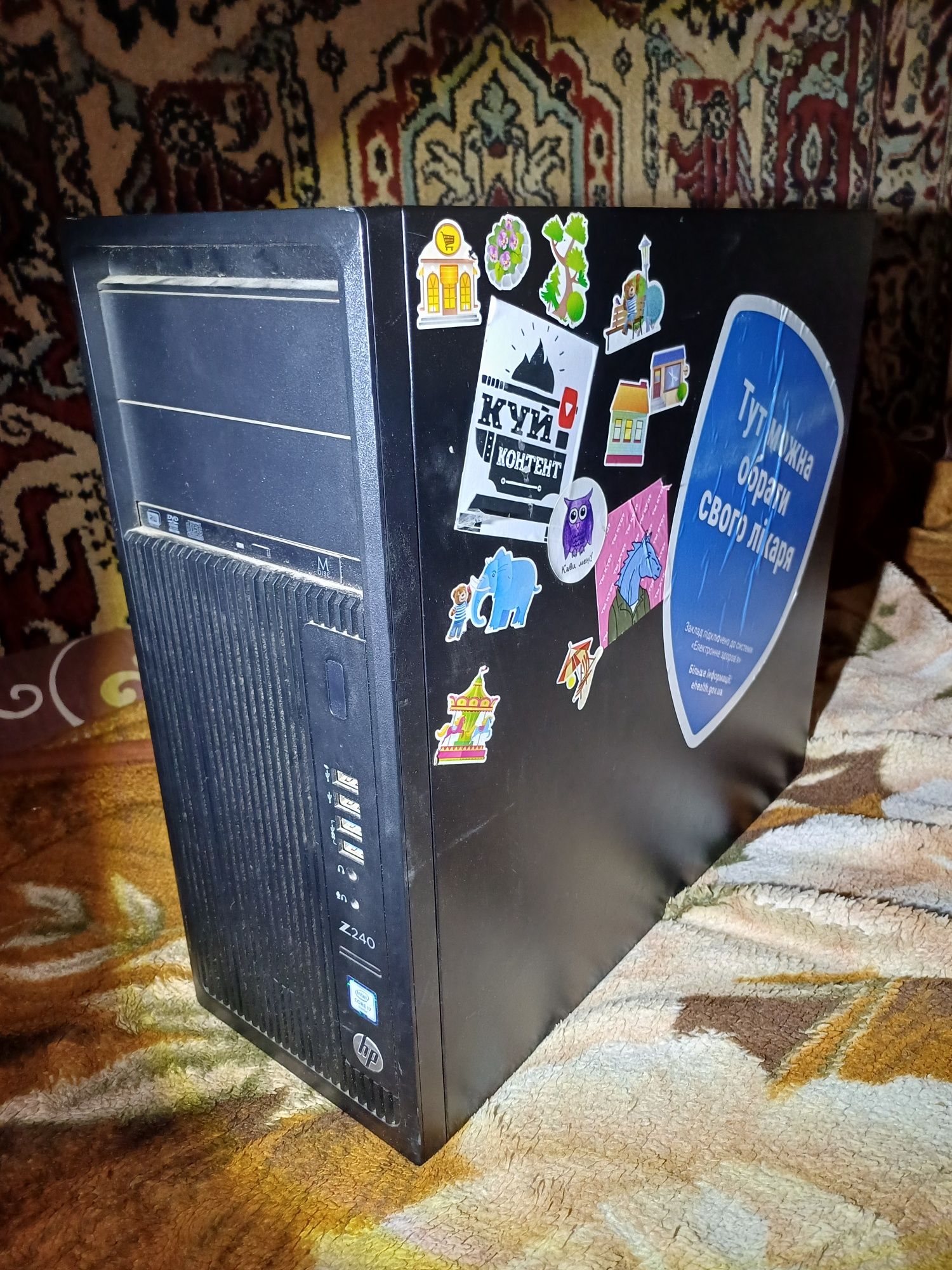 HP Z240 блок, i7-6700, 16gb ddr4, rx480 8gb