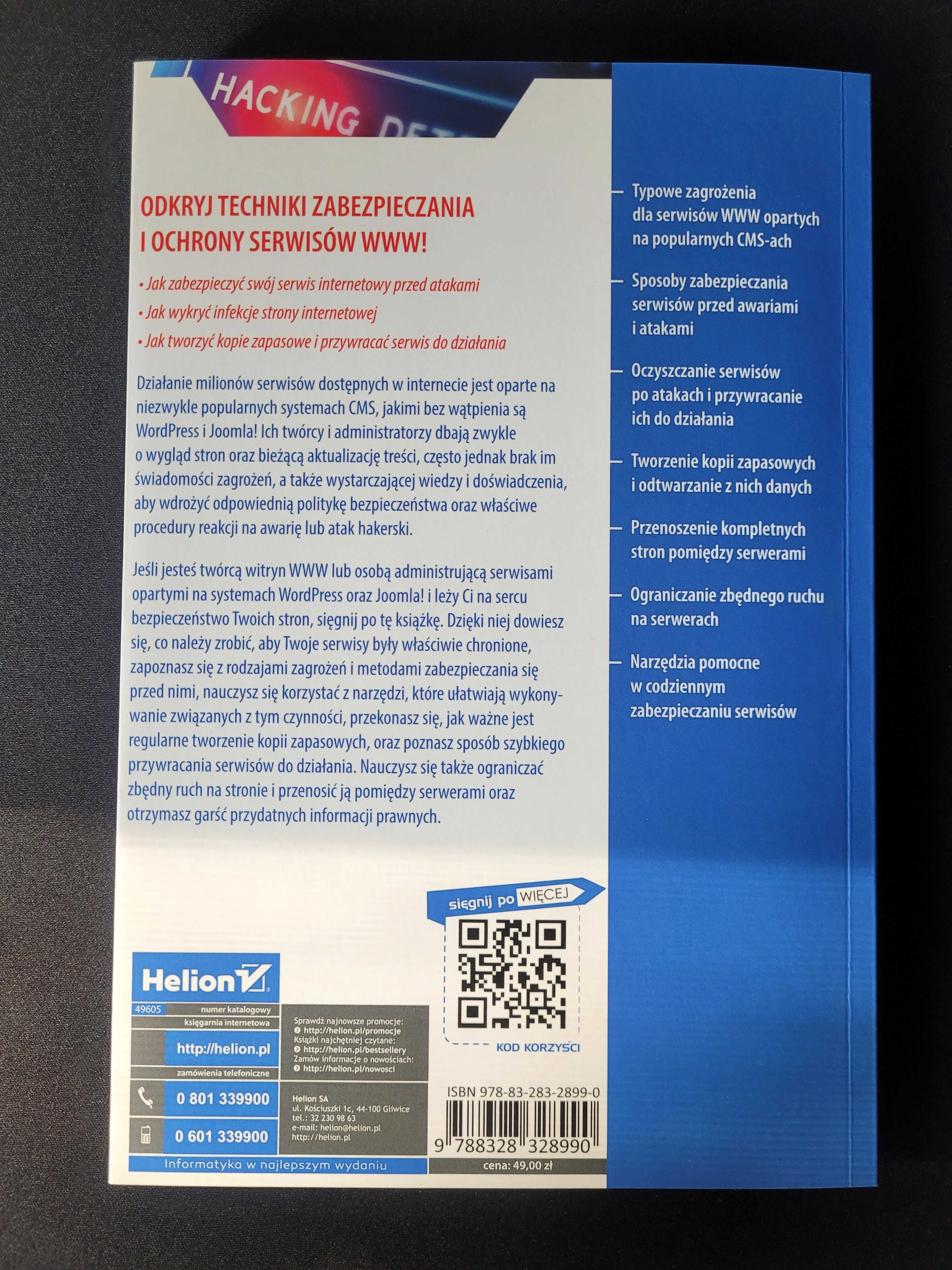 Książka WordPress i Joomla! Zabezpieczanie i ratowanie stron WWW
