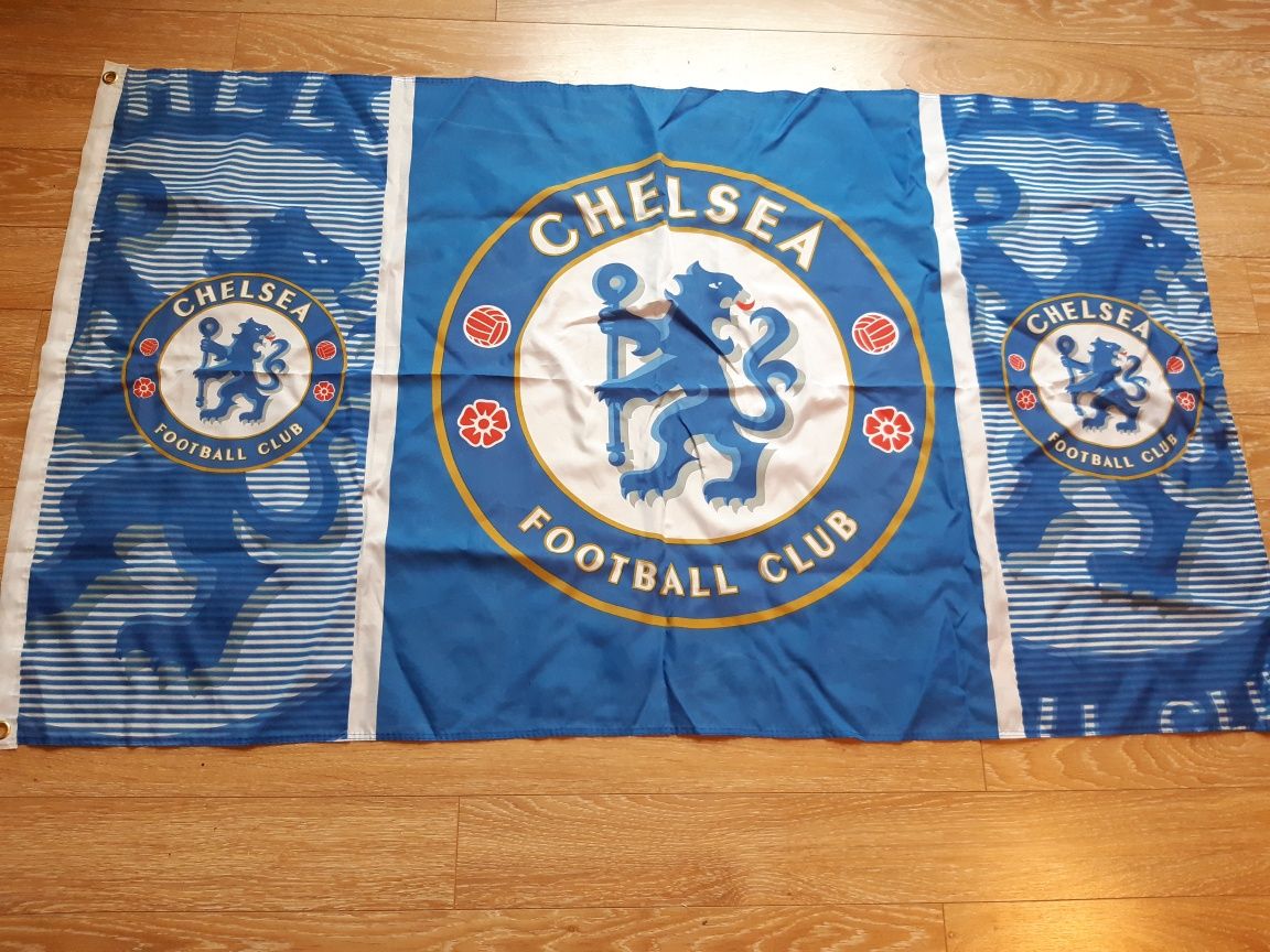 Zestaw kibica Chelsea Londyn szalik flaga