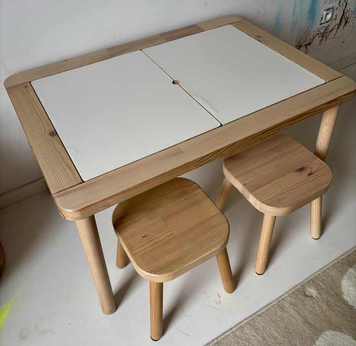 IKEA Flisat stolik + 2 stołeczki