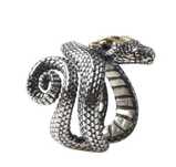 Pierścionek Duży W Stylu Retro Snake Regulowany