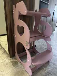 Башня - трансформер Зайка розовый стол стул