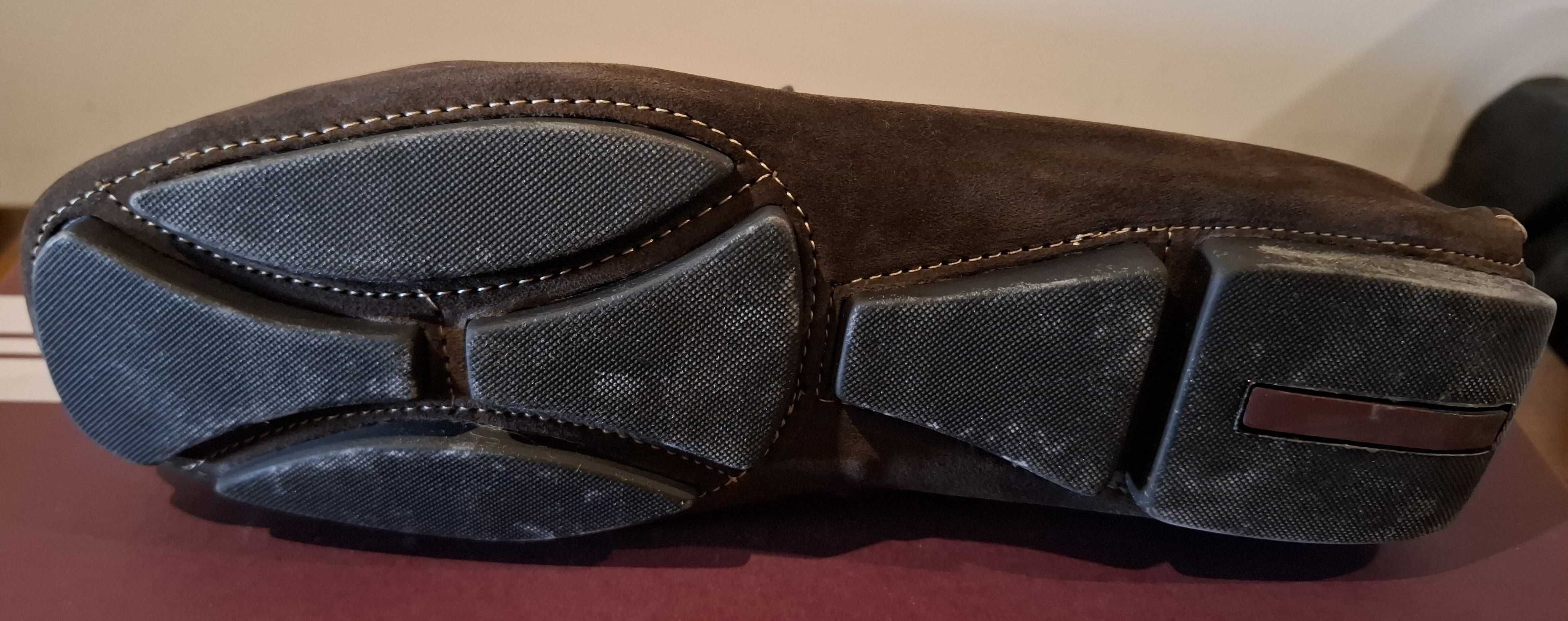 Sapatos novos castanhos escuros Bruno Magli 41.5 - SALDO