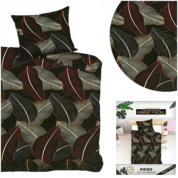 Pościel 140x200 komplet 2 części bawełna satynowa DALWIN poszewka 70x8