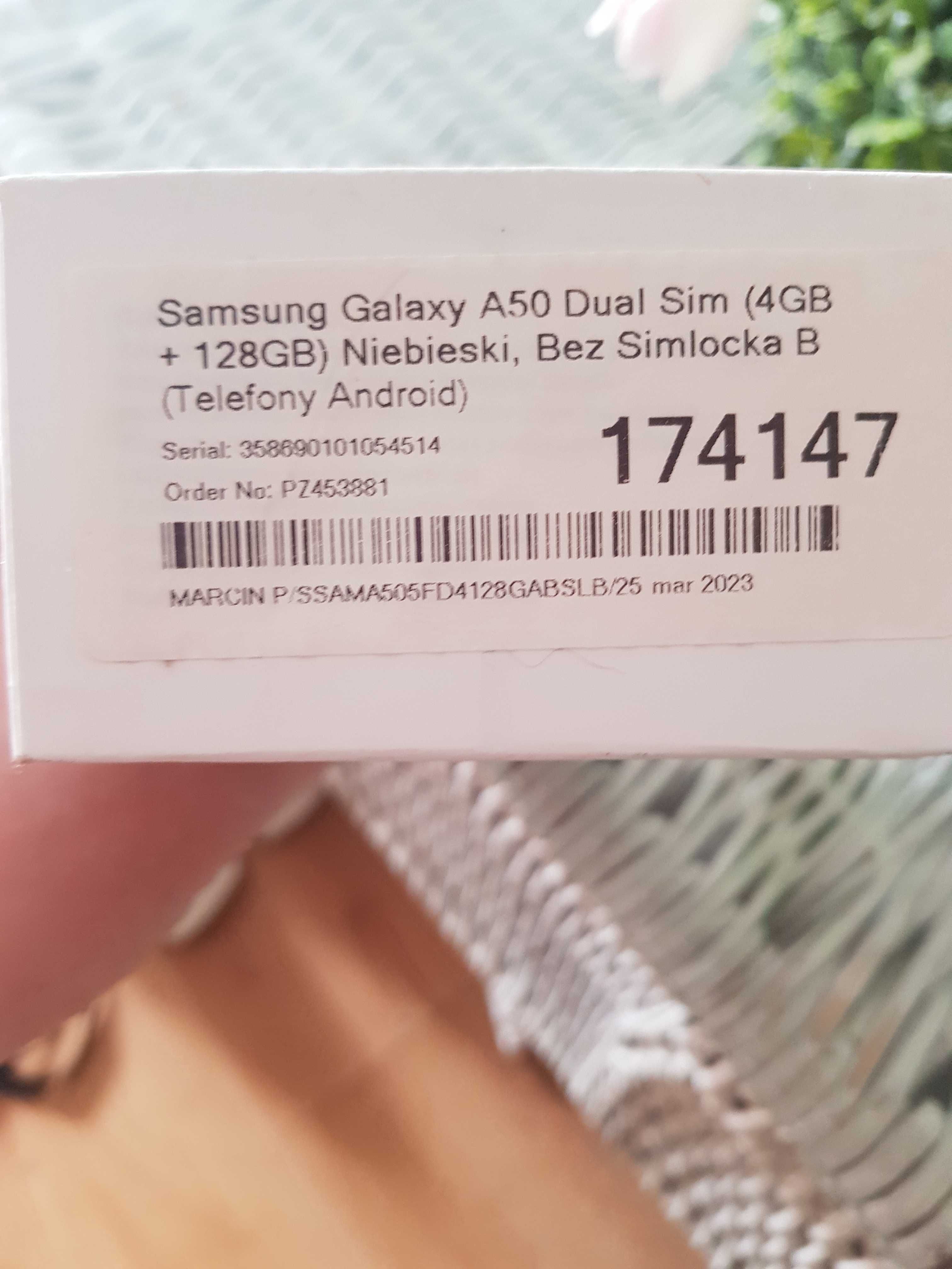 Samsung galaxy A50 pudełko