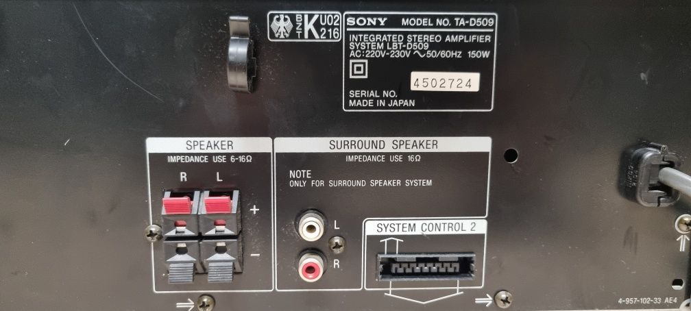 Wzmacniacz z procesorem dźwięku SONY LBT-D509