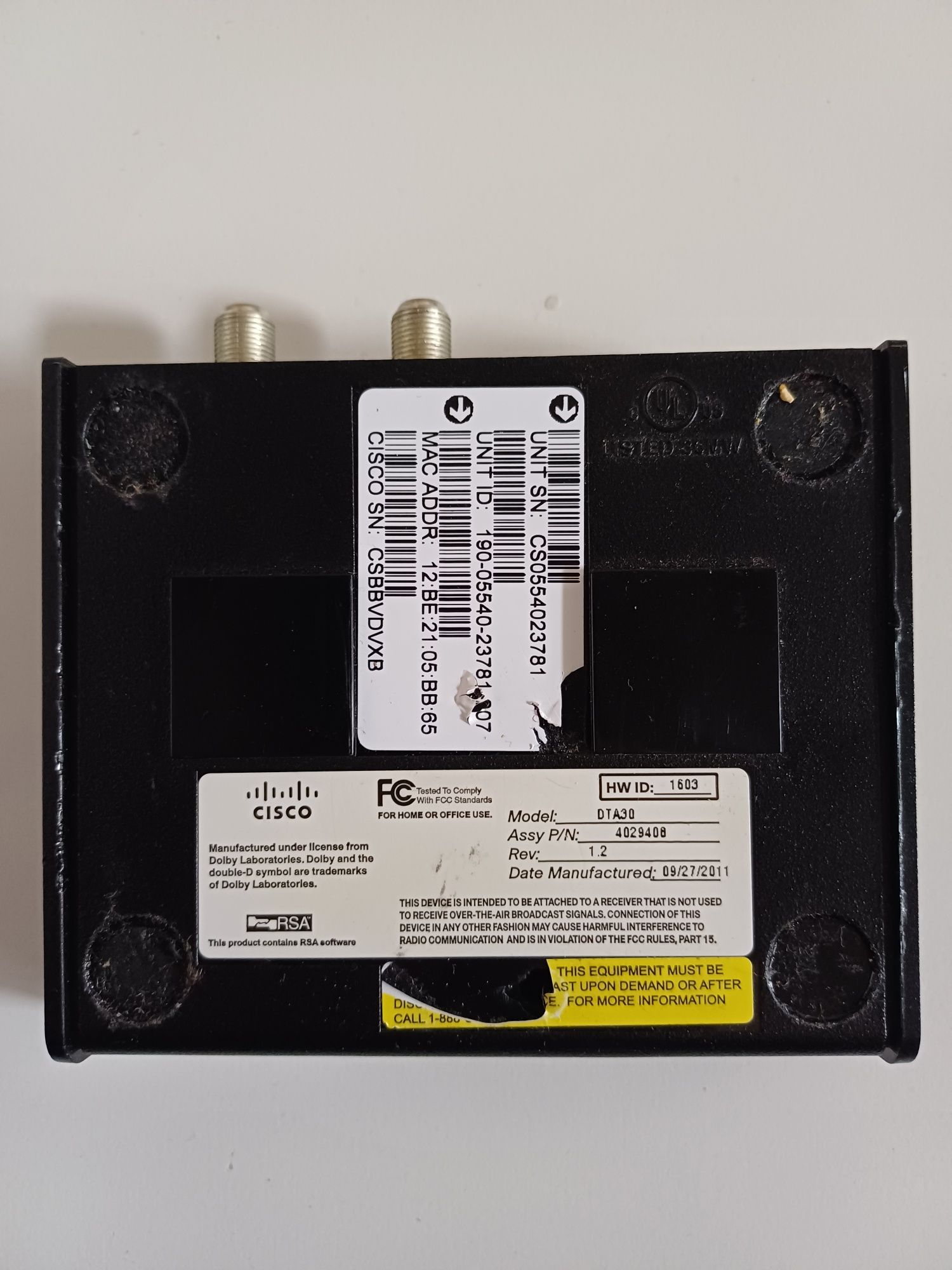 Cisco Comcast DTA30