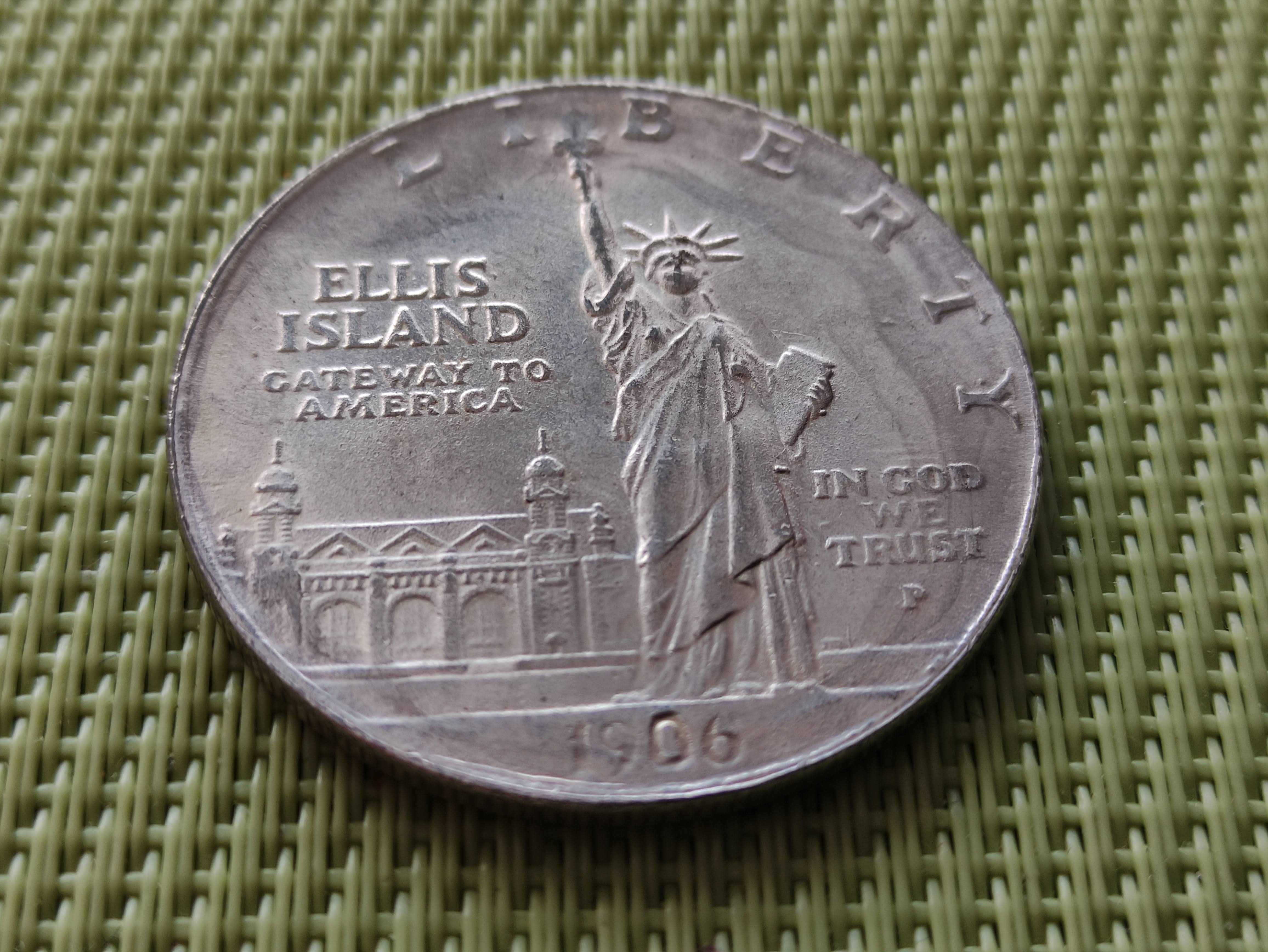 Moneta/Numizmat/Kopia - 1 DOLLAR 1906 USA - ''ELLIS ISLAND''