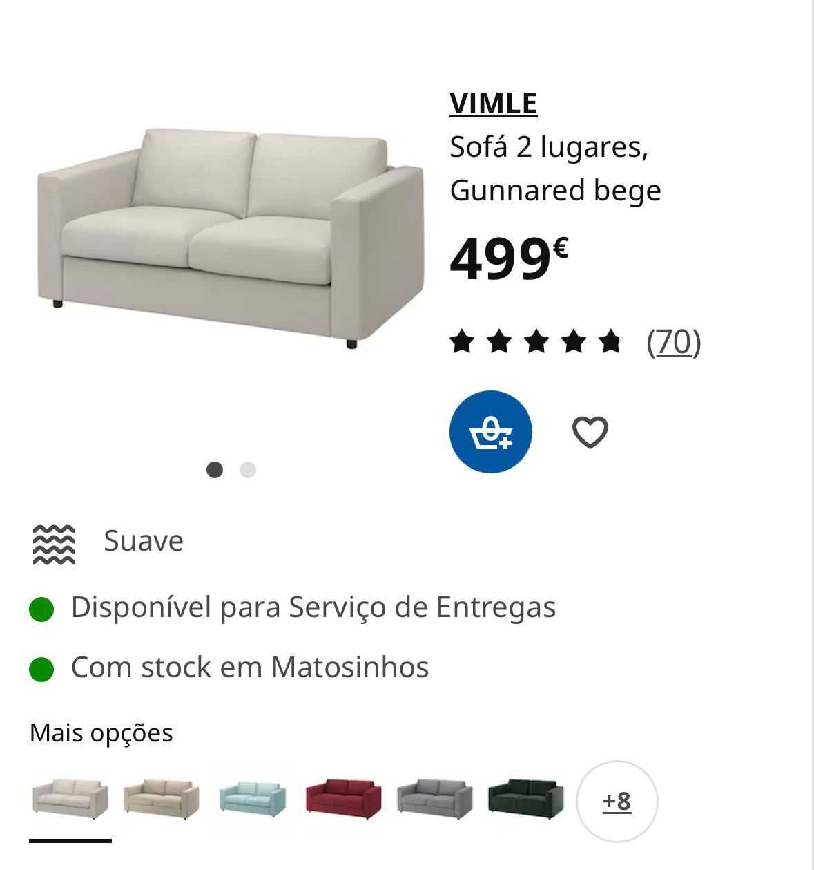 Sofá novo2 lugares