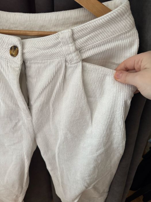 Штани вельветові білі/молочні