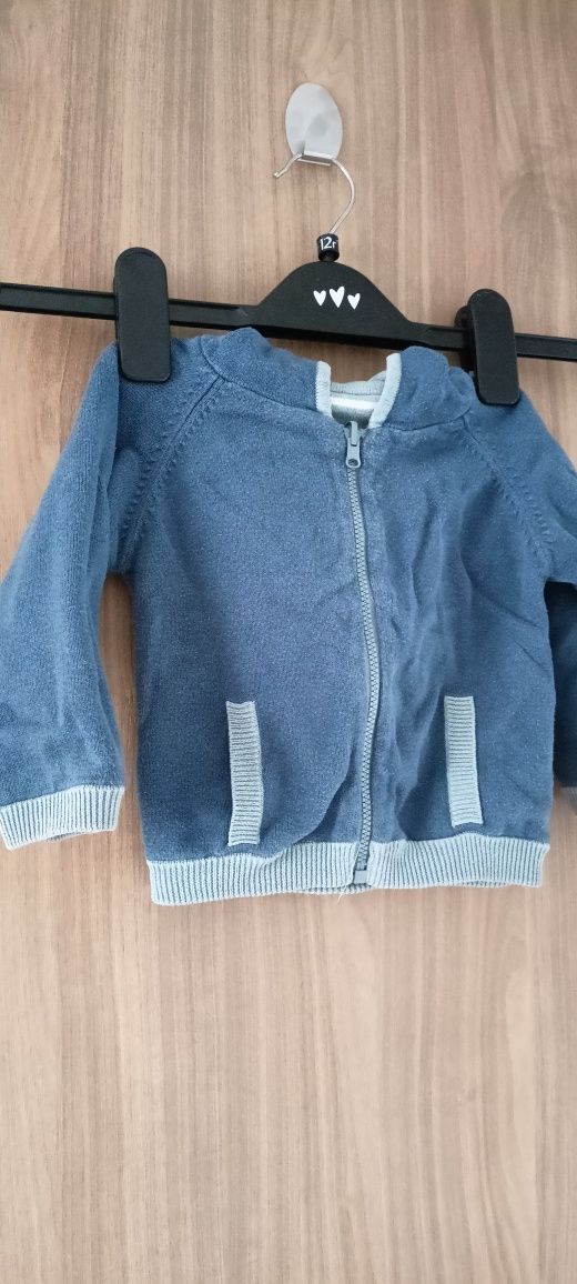 Bluza z kapturem dwustronna dla chłopca rozmiar 9-12m