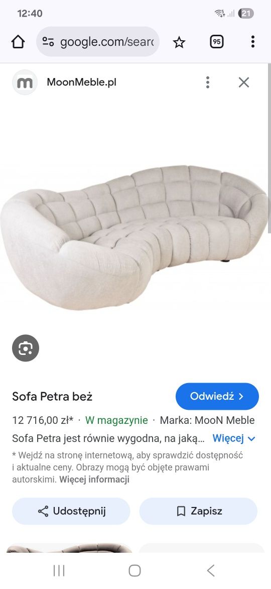 Sofa owalna luksusowa kolor wina stan idealny REZERWACJA do3.08